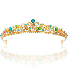 TOBATOBA Silver Tiara Silver Crown for Women Girls Crystal Princess Tiara Wedding Tiaras for Bride, Quinceanera Crown 15 años quinceañeras for Birthday Bridal Prom Pageant