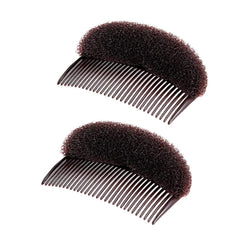 Hair Comb, 2PCS Charming Bump It Up Volume Inserts Hair Decoration Comb Sponge Foam Do Beehive hair styler Insert Tool (Beige, Nylon)