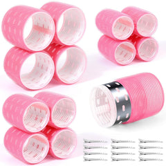 Thermal Rollers for Hair, 24PCS Jumbo Rollers Hair Curlers with Clips, Large Roller with 63mm 48mm 36mm Self Grip Thermal Hair Roller for Long Medium Short Hairs Volume