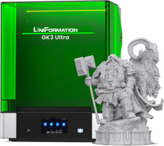 GK3 (T) Resin 3D Printer 16K High Resolution LCD with COB Light Source Smart Heating System & Smart Feeding System & App Control Easy Printing 8.3 x 4.7 x 9.5inch Large Build Volume