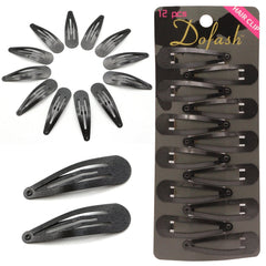 Dofash 5CM /2IN Sliver Snap hair Clips Metal Hair Grips Accessories 12PCS (Silver Grey)