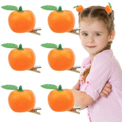 6 PCS Strawberry Hair Clips, Realistic Fruit Hair Barrettes for Girls, Cute Hairpin with Bow, Hair Accessories for Girls, Wide Application