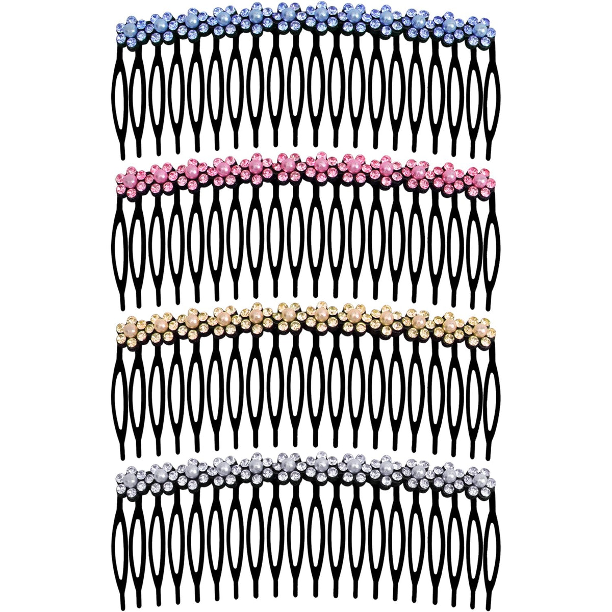 MARY LAVENDER Side Hair Comb for French Twist Bangs Hair Pin Clips Hair Accessories Decorative Comb for Women Kids Girls 5pcs