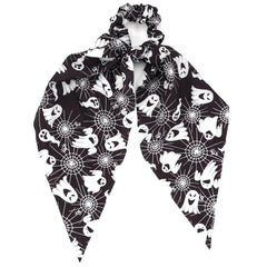 12PCS Halloween Hair Scrunchies Soft Fall Pumpkin Skull Ghosts Bat Spider Web Hair Ties Scrunchy Elastics Hair Bands Gifts Ponytail Holder Accessories for Women Girls (12PCS-Halloween)