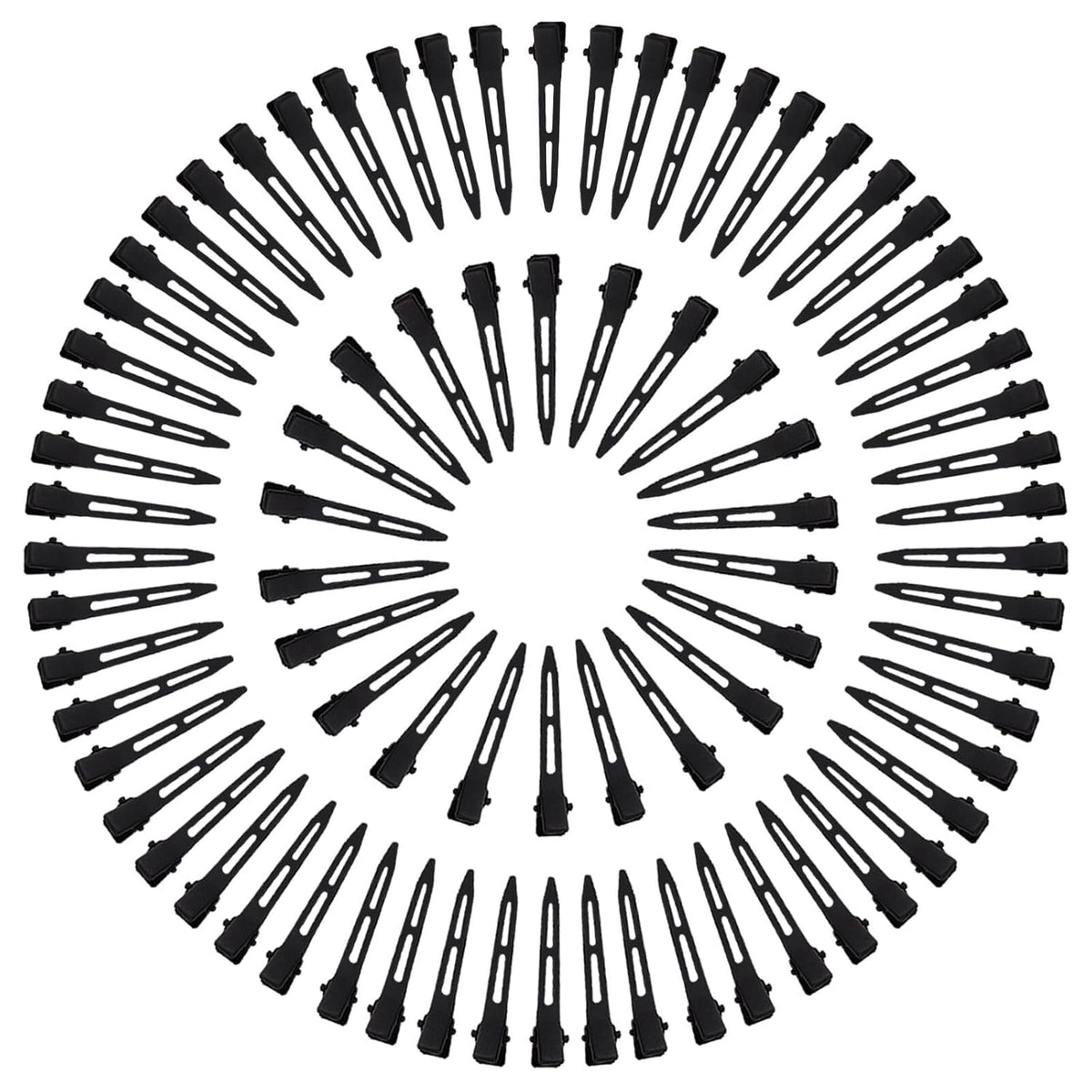 120pcs Double Prong Curl Clips, Metal Hairpins for Hair Styling and Bows, Salon-Grade Hair Clips for Curling (Silver)