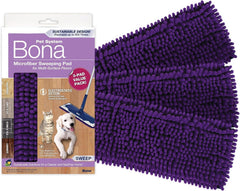 Bona Pet System Microfiber Deep Cleaning Pad for Multi-Surface Floors - Washable and Reusable - Safe on Hardwood Floors - Lifts & Removes Heavy Dirt and Pet Mess Build-up - Fits All Bona Mops