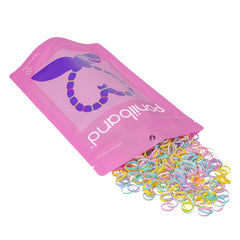 Premium Hair Elastic Tie Bands Latex-Free (20mm x 2mm x 0.4mm, Pastel Mix) 2,000 pcs