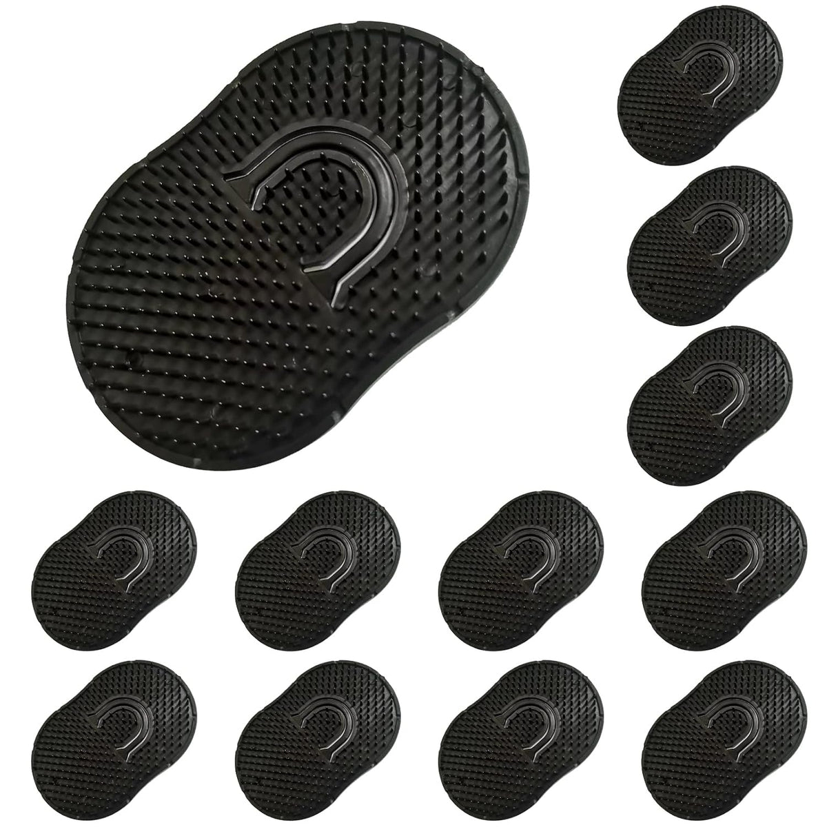 Soft 'N Style 2 Packs Pocket Palm Combs, Shampoo Comb, Massager Hair Brush Comb, Scalp Massager Brush Comb, Wave brush, Palm hair brush (Black)