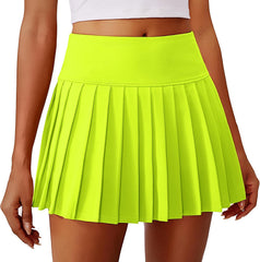 PINSPARK Pleated Tennis Skirts for Women High Waist Golf Skirt Lightweight Mini Athletic Skorts for Pickleball Workout
