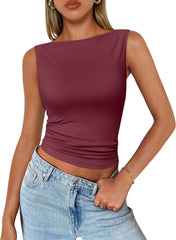 Trendy Queen Women Going Out Summer Tank Tops Spring Casual Basic Cute 2025 Sleeveless Shirt Vacation Fashion Outfit Clothes
