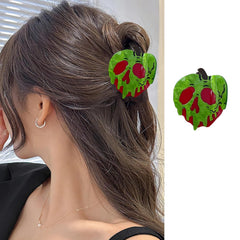 Skull Hair Clips Halloween Hair Claw Clips Cat Hair Barrettes Nonslip Claw Clip Cute Hair Accessories White Black Cat Skeleton Hair Barrettes Halloween Hair Decoration for Thin and Thick Hair