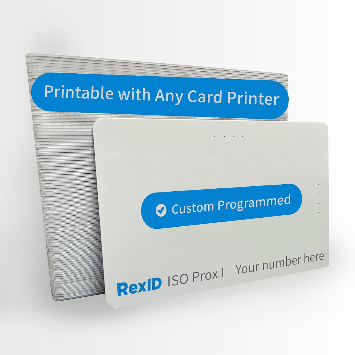 Same Day Custom Programmed & Numbered RexID ISO Prox I Cards-26bit H10301 Format,Replaces 1386 &1326,Other Special Formats are Available (1000, Not Sure?)