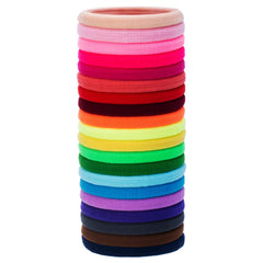 20 Pieces Large Stretch Hair Ties Hair Bands Ponytail Holders Headband for Thick Heavy and Curly Hair (Black, 5 cm in Diameter, 1 cm in Width)