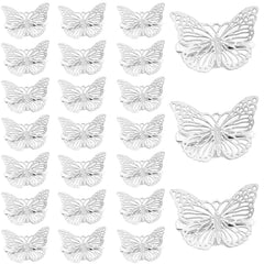 OBTANIM Butterfly Hair Clips, 12 Pcs Cute Metal Butterfly Hair Claw Pins Barrettes Accessories for Girls and Women (Silver)