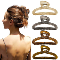 Large Hair Claw Clips, 4.3 Inch Non-Slip Big Unbreakable Hair Clip Matte Hair Claws for Women Long Thick Curly Hair, 2 Pack