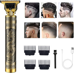 Hair Clippers for Men - Cordless Electric Hair Trimmer Beard Trimmer Shaver, Zero Gapped Edgers with Guide Combs, Black