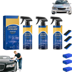 Indicatek Coating Agent Spray, Ailsion Spray, Paint Sprays for Shine and Protection, Advanced Cars Quick-Acting Coating Agent Sprays, 2 in 1 Car Oil Film Cleaner, 2025 New Quick Coat Cars Wax (3 pcs)