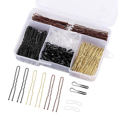 Tbestmax 300 Bun Hair Bobby Pins U Shaped Pin Hair Grips to Clip Ballet Hair Net for Women 5 CM/2 Inch Brown