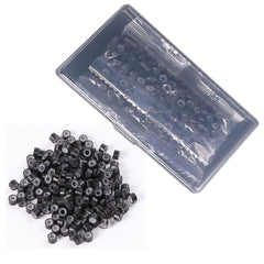 200 PCs 5mm Micro Beads for Hair Extensions - Brown Invisible Links, Professional Micro Rings for Thin/Medium Hair