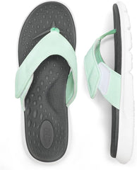 STQ Orthopedic Flip Flops for Women | Memory Foam Flip-flops for Plantar Fasciitis with Arch Support Pain Relief