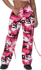 Women Y2k High Waisted Straight Leg Relaxed Fit Cargo Pants with 6 Pockets Streetwear Concert Dance Outfit
