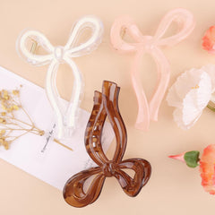 4 Pcs Bow Hair Clips Elegant Hair Claw Butterfly Hair Accessories for Girls Nonslip Butterfly Clips Hair Styling Accessories for Women