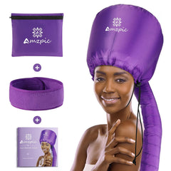 Bonnet Hood Hair Dryer Attachment - Soft, Adjustable Extra Large Bonnet Hair Dryer for Speeds Up Drying Time at Home, Easy to Use for Styling, Curling and Deep Conditioning (Pink)