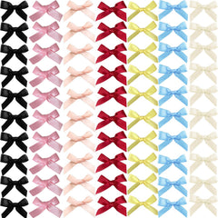 70PCS Mini Hair Bows for Women Girls,Pink Bows for Hair Red Hair Bows Ribbon Bowknots Hairclips Pink Ribbon Bows Black Satin Bow Hair Clips for Hair Design