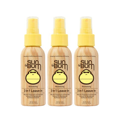 Sun Bum Revitalizing 3 in 1 Leave In Conditioner - Anti Frizz Detangler - Color Safe with UV Protection - Enriched with Coconut Oil and Banana - 4 oz