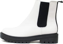 Soda Pilot ~ Women Lug Sole Low Heel Chelsea Fashion Ankle Bootie w/Double Elastic Gore