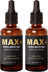 GFG Trineh Max+ Afro Ayiti Oil, Natural herbal massage oil, quickly absorbed, non-greasy, moisturizing (2pcs)
