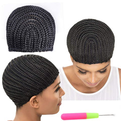 Refined Braided Wig Caps Crotchet Cornrows Cap For Easier Sew In Caps for Making Wig Glueless Hair Net Liner Crochet Wig Caps(Cornrows Caps 1pcs)