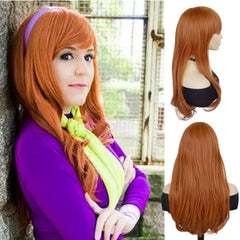 GNIMEGIL Short Wine Red Wigs for Women with 27 inch Long Ponytail in Deep Burgundy Wig with Bangs Trendy Hair Accessory Megara Wigs with Hair Extensions Ponytail Halloween Costume Dark Cherry Red Wig