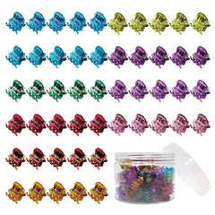 50 PCS Mini Hair Claw Clips， Bangs Strong Grip Multifunction Clamp Clips. (Black + Transparent white + brown)