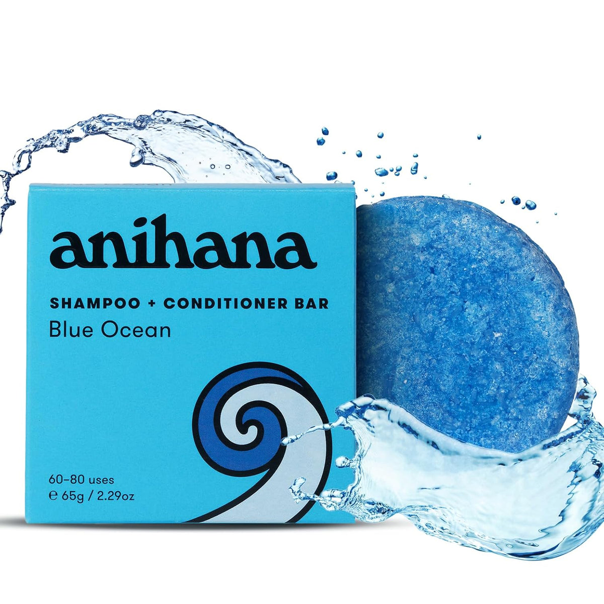 ANIHANA Shampoo Bar for Regular Normal Hair Clean Purifying Natural Healthy Look and Shine Paraben Free Manuka Honey and Almond 2.29 oz