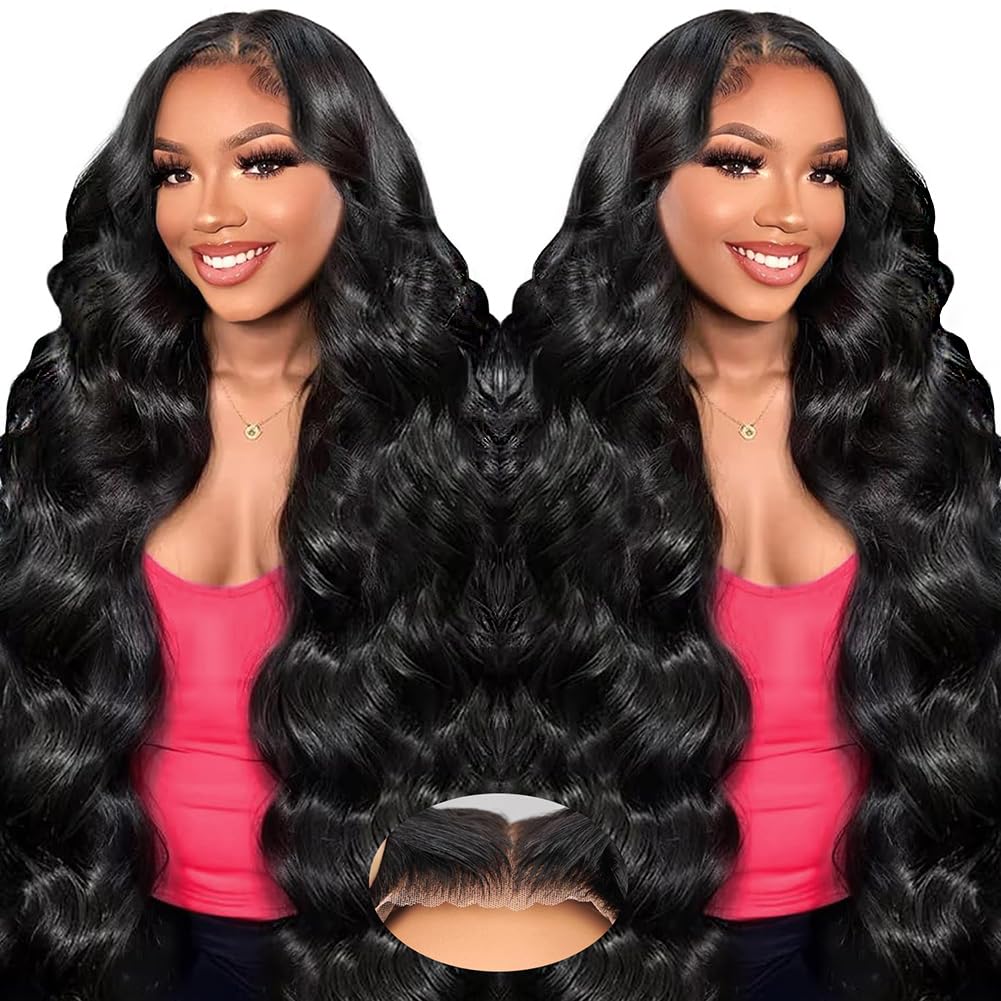 Chocolate Brown Lace Front Wig Human Hair 7x5 Brown Loose Deep Wave Wig 200% Density Brown Human Hair Wig 24 Inch Glueless Wigs Human Hair Pre Plucked Pre Cut #4 Dark Brown Wigs for Black Women