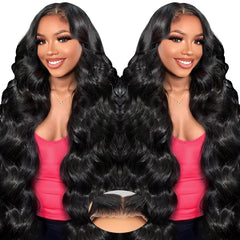 Chocolate Brown Lace Front Wig Human Hair 7x5 Brown Loose Deep Wave Wig 200% Density Brown Human Hair Wig 24 Inch Glueless Wigs Human Hair Pre Plucked Pre Cut #4 Dark Brown Wigs for Black Women