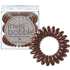 invisibobble Original Traceless Spiral Hair Ties - Pack of 8, Crystal Clear and Pretzel Brown - Strong Elastic Grip Coil Accessories for Women - Non Soaking - Gentle for Girls Teens and Thick Hair