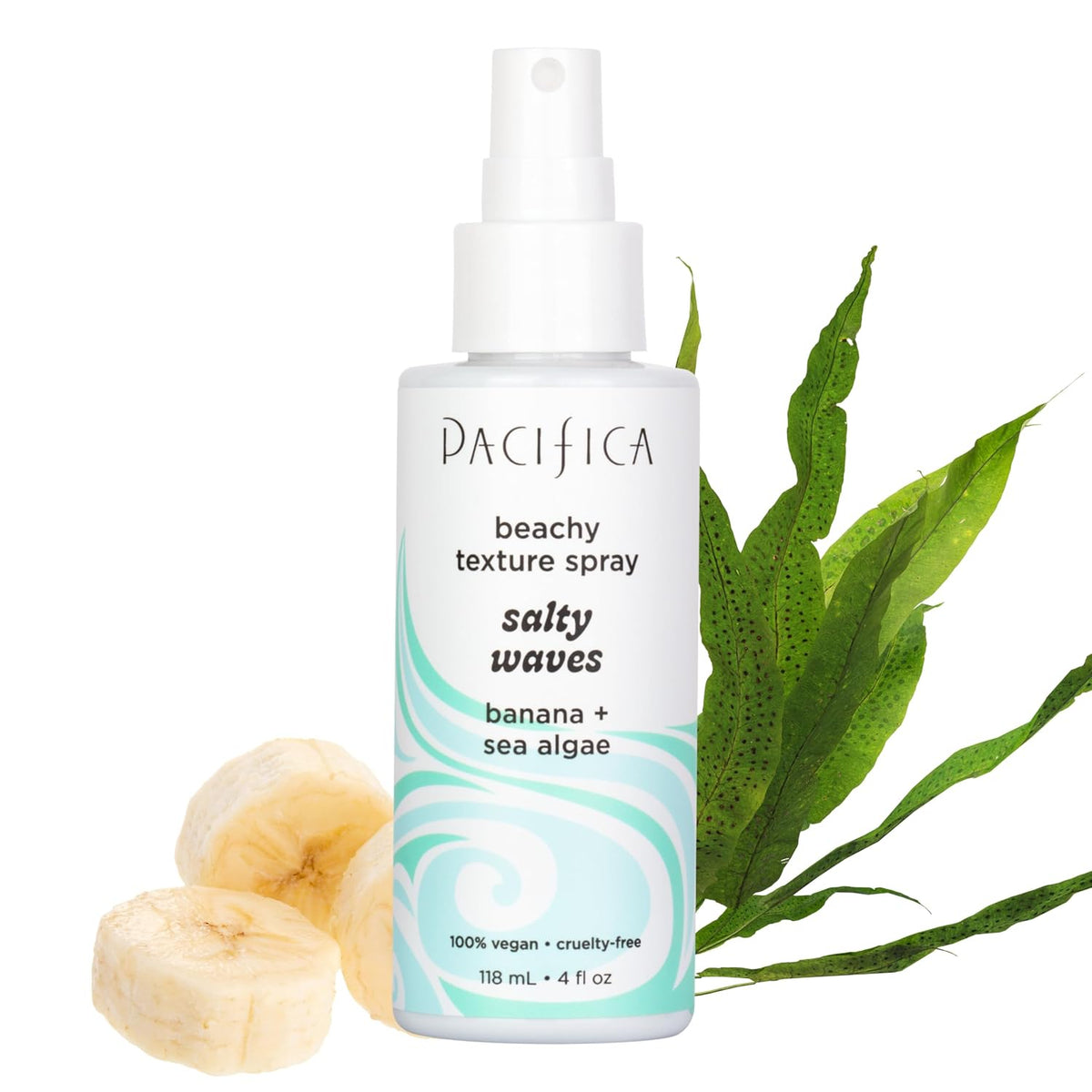 Pacifica Beauty Big Waves Coconut, Vanilla & Sea Salt Hairspray, Controls Frizz & Adds Volume, Designed for Wavy Hair, Vegan & Cruelty-Free, 6 Fl Oz