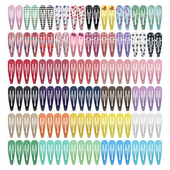 KUBOM 100 Pcs Star Hair Clips Non-slip Toddlers Colorful Cute Mixed Color Metal Hair Barrettes Hair Accessories for Women Girls