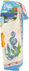 Women's Beach Swimwear Printed Long Sarong Coverups Bathing Suit Pareo Large Pashmina Wrap Skirt