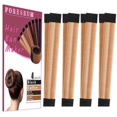 4 Pcs Magic Donut Hair Accessory - Ballet Bun Maker for Women and Kids