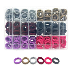288 Pcs Toddler Hair Ties, Soft Seamless Cotton Hair Ties, Multicolor Small Hair Bands for Little Girls and Kids, Elastic Hair Accessories Ponytail Holders (24 Colors)