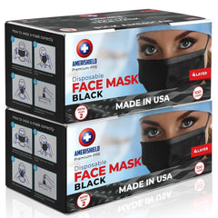 Amerishield ASTM Level 2, Made in The USA, Disposable Face Mask, FSA/HSA Eligible, 4 Layer, Breathable & Comfortable for Allergy and Sun Protection, 50 Pack