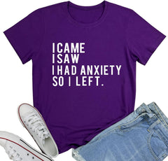 BLACKMYTH Women Cute Tees I Came Graphic T Shirts