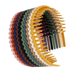 WOVOWOVO Plastic Hair Bands with Teeth, 10 Packs Thin Headbands for Women Girls Teens, Non Slip Hair Comb Head Bands Hair Accessories