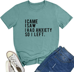 BLACKMYTH Women Cute Tees I Came Graphic T Shirts