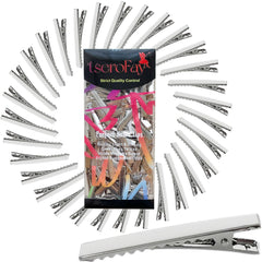 120Pcs Alligator Hair Bows Clips for Crafts,(4.5cm/1.77") DIY Bow Clips Bulk, Gator Metal Clip, Hairdresser Clips for Bow Making, Large Plain Clips Supplies 1.77" Dreadlock Dreads Retwist