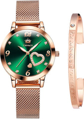 Stainless Steel Rose Gold Diamond Quartz Wristwatch, Fashionable Square Waterproof Date Ladies' Watch
