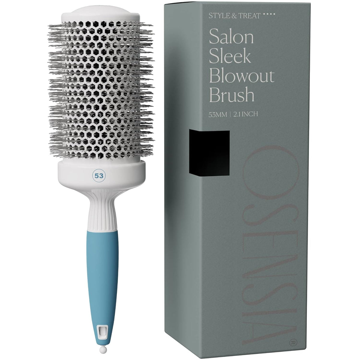 Medium Round Brushing Brush - Ceramic Hair Brush for a Smooth Salon Style Look - Professional Brushing Brush Ideal for All Hair Types - 43 mm